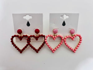 Dotted heart earrings